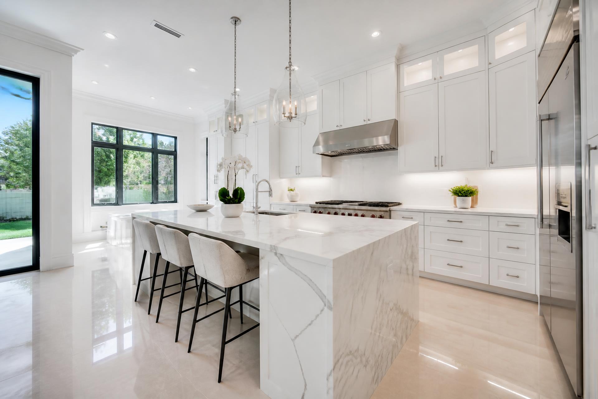 Bright modern kitchen after a professional residential deep clean